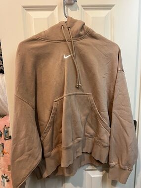 Nike Tan/Brown Branded Pullover Hoodie